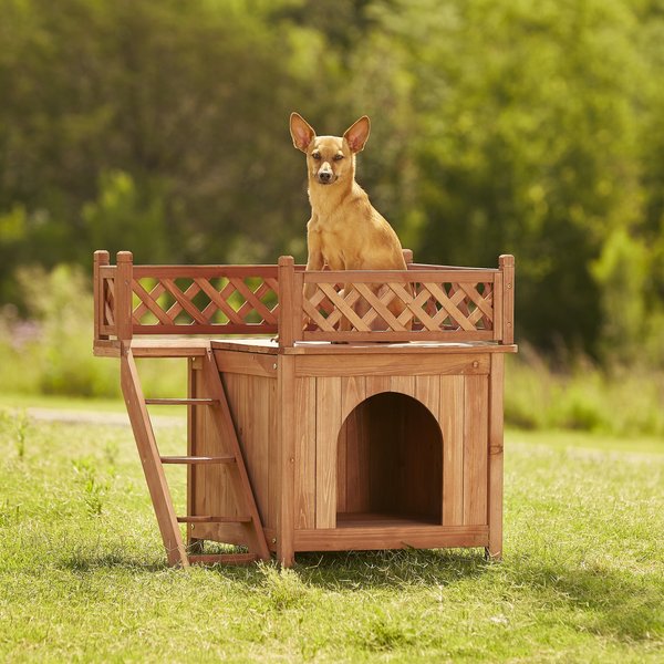 Merry Products Room with a View Wood Dog & Cat House slide 1 of 7