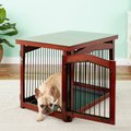 Merry Products 2-in-1 Configurable Single Door Furniture Style Dog Crate & Gate, 32 inch