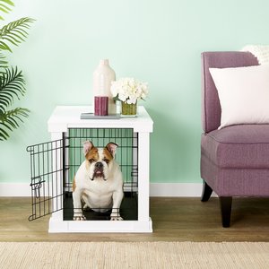 Merry Products Double Door Furniture Style Dog Crate & End Table, 32 inch