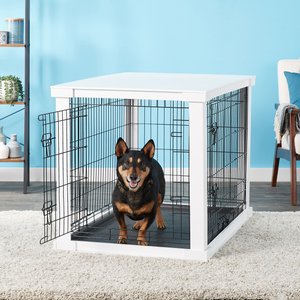 Merry Products Double Door Furniture Style Dog Crate & End Table, 43 inch