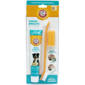 Arm & Hammer Fresh Breath Vanilla-Ginger Flavored Dog Dental Kit, 2.5-oz tube