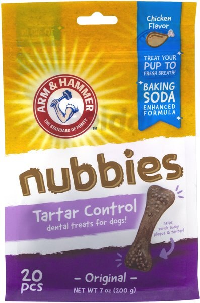 Arm & Hammer Nubbies Tartar Control Original Chicken Flavor Dog Dental Chews, 20 count slide 1 of 4