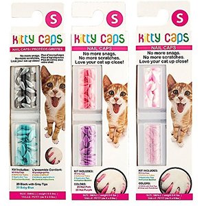 Kitty Caps Cat Nail Caps, Color Varies, 40 count, Small