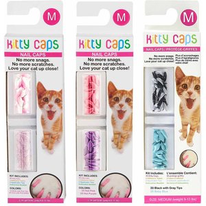 Kitty Caps Cat Nail Caps, Color Varies, 40 count, Medium
