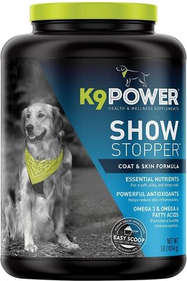 K9 POWER Show Stopper Healthy Coat & Skin Dog Supplement, slide 1 of 1