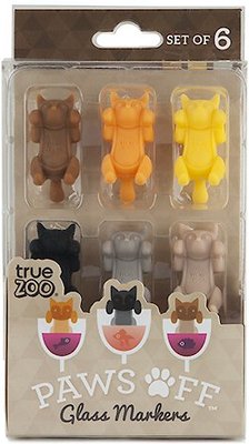 True Zoo Paws Off Glass Markers, Set of 6, slide 1 of 1