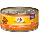 Wellness Natural Grain-Free Gravies Chicken Dinner Canned Cat Food, 5.5-oz, case of 12