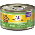 Wellness Natural Grain Free Gravies Turkey Dinner Canned Cat Food, 3-oz, case of 12