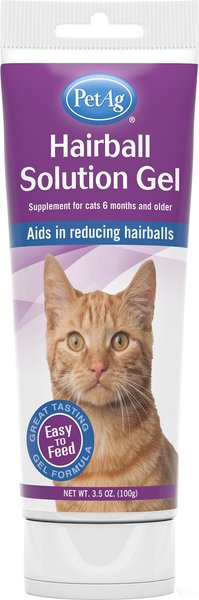 PetAg Hairball Solution Chicken Flavored Gel Hairball Control Supplement for Cats, 3.5-oz bottle slide 1 of 2