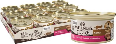 Wellness CORE Natural Grain Free Turkey & Duck Pate Canned Cat Food, slide 1 of 1