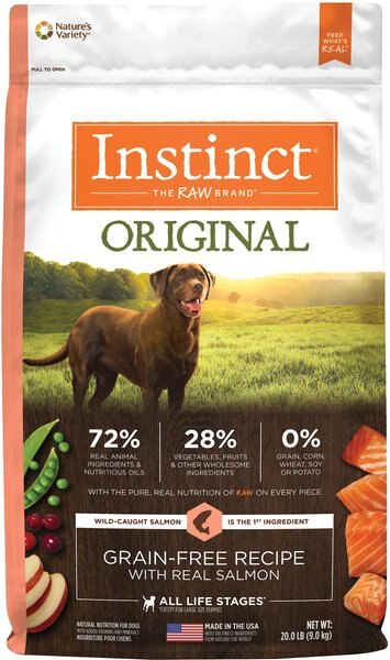 Instinct Original Grain-Free Recipe with Real Salmon Freeze-Dried Raw Coated Dry Dog Food, 20-lb bag slide 1 of 10