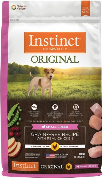 Instinct Original Small Breed Grain-Free Recipe with Real Chicken Freeze-Dried Raw Coated Dry Dog Food, 11-lb bag slide 1 of 10