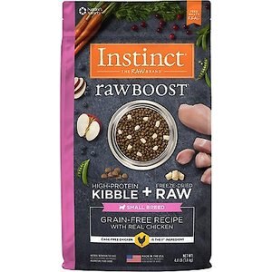 Instinct Raw Boost Small Breed Grain-Free Recipe with Real Chicken & Freeze-Dried Raw Pieces Dry Dog Food, 4-lb bag