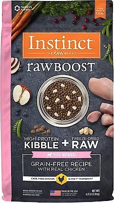 Instinct Raw Boost Toy Breed Grain-Free Recipe with Real Chicken & Freeze-Dried Raw Pieces Dry Dog Food, 4-lb bag slide 1 of 10