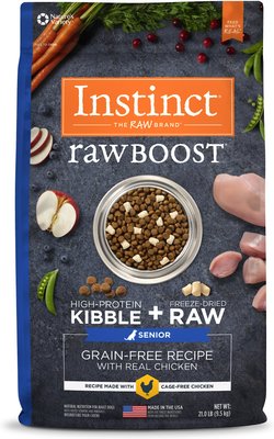 Instinct Raw Boost Senior Grain-Free Recipe with Real Chicken & Freeze-Dried Raw Pieces Dry Dog Food, slide 1 of 1