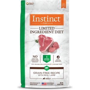 Instinct Limited Ingredient Diet Grain-Free Recipe with Real Lamb Freeze-Dried Raw Coated Dry Dog Food, 4-lb bag