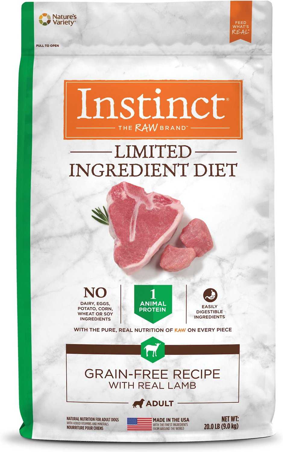 Instinct Limited Ingredient Diet with Real Lamb Freeze-Dried Raw Coated Dry Dog Food