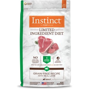 Instinct Limited Ingredient Diet Grain-Free Recipe with Real Lamb Freeze-Dried Raw Coated Dry Dog Food, 20-lb bag