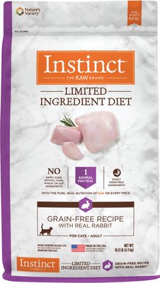 Instinct Limited Ingredient Diet Grain-Free Recipe with Real Rabbit Freeze-Dried Raw Coated Dry Cat Food, slide 1 of 1