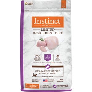 Instinct Limited Ingredient Diet Grain-Free Recipe with Real Rabbit Freeze-Dried Raw Coated Dry Cat Food, 10-lb bag