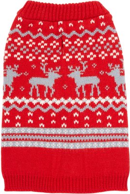Frisco Fair Isle Dog Sweater, Red, slide 1 of 1