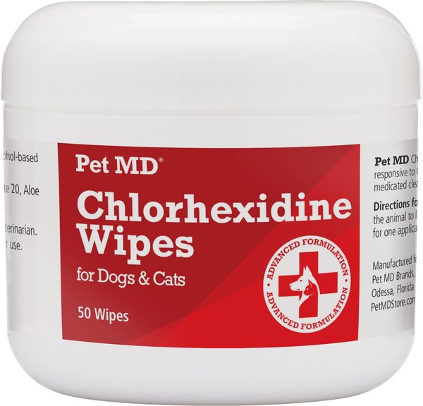 Pet MD Chlorhexidine Antiseptic Wipes for Dogs & Cats, 50 count slide 1 of 7