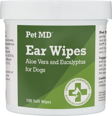 Pet MD Aloe Vera & Eucalyptus Dog Ear Wipes, slide 1 of 1