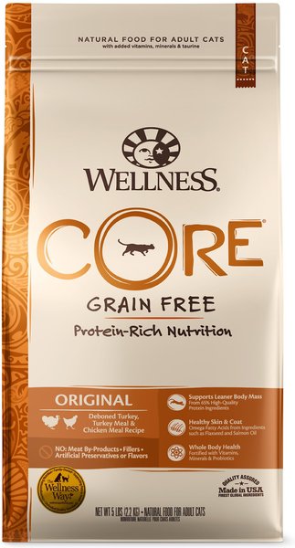 Wellness CORE Grain-Free Original Formula Dry Cat Food, 5-lb bag slide 1 of 9