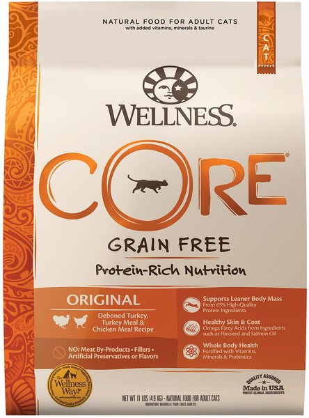 Wellness CORE Grain-Free Original Formula Dry Cat Food, 11-lb bag slide 1 of 8