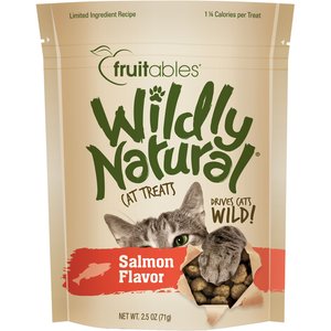 Wildly Natural Salmon Flavor Cat Treats, 2.5-oz bag