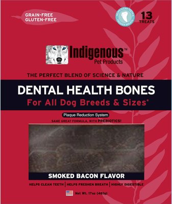 Indigenous Pet Products Smoked Bacon Grain-Free Dental Dog Treats, slide 1 of 1