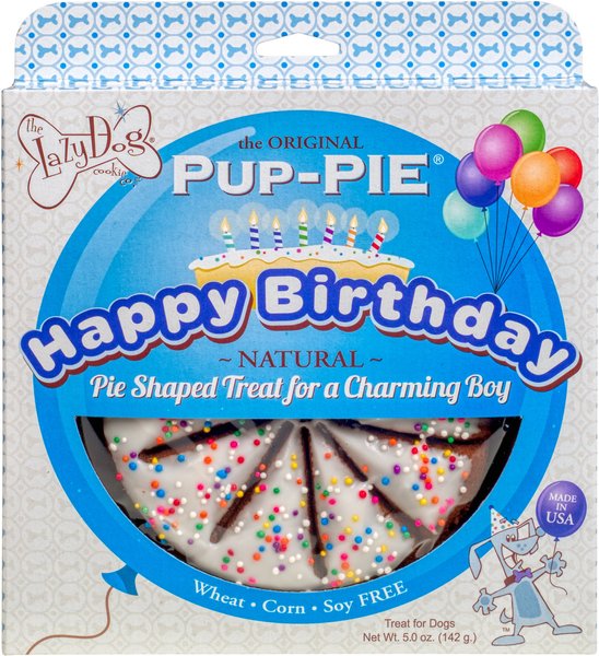 The Lazy Dog Cookie Co. Happy Birthday Pup-PIE Dog Treat, Boy slide 1 of 4