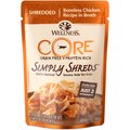 Wellness CORE Simply Shreds Grain-Free Boneless Chicken Wet Cat Food Topper, 1.75-oz, case of 12