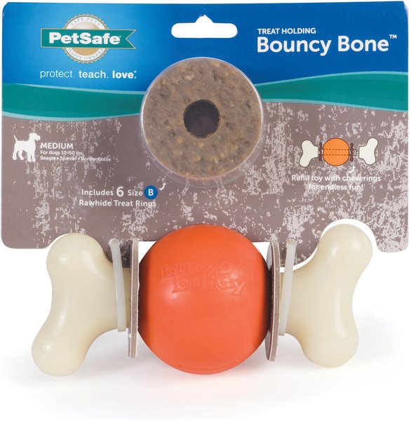 PetSafe Sportsmen Bouncy Bone Treat Dispensing Tough Dog Chew Toy, Medium slide 1 of 11