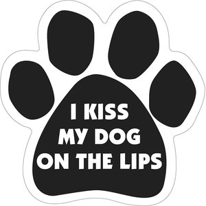 Magnetic Pedigrees "I Kiss My Dog On The Lips" Paw Magnet