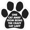 Magnetic Pedigrees "One Cat Away From Being The Crazy Cat Lady" Paw Magnet