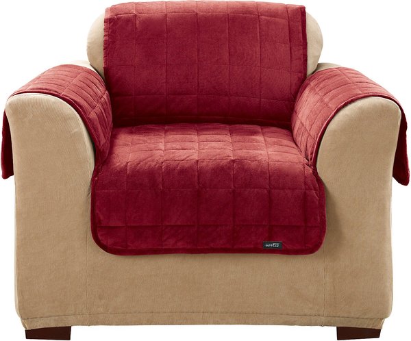 Sure Fit Deluxe Chair Cover, Burgundy slide 1 of 4
