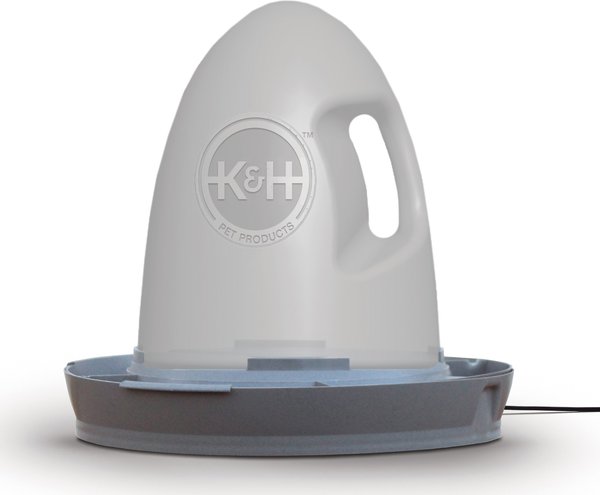 K&H Pet Products Heated Thermo-Poultry Waterer, Gray, 2.5-gallon slide 1 of 11
