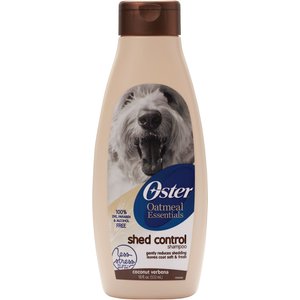 Oster Oatmeal Essentials Shed Control Dog Shampoo, 18-oz bottle, Coconut Verbena