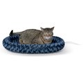 K&H Pet Products Thermo-Kitty Fashion Splash Heated Cat Bed, Blue, Large