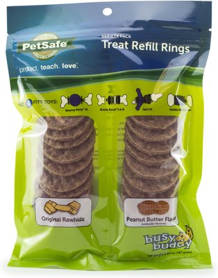 Busy Buddy Peanut Butter & Rawhide Variety Pack Refill Rings Dog Treat, slide 1 of 1