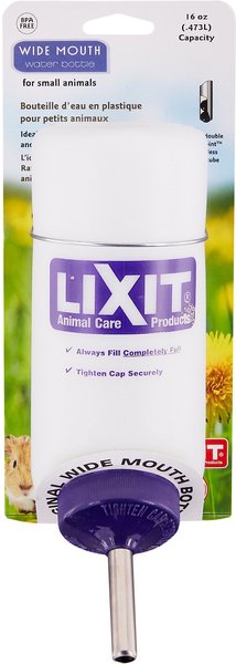 Lixit Wide Mouth Small Animal Water Bottle, 16-oz slide 1 of 9