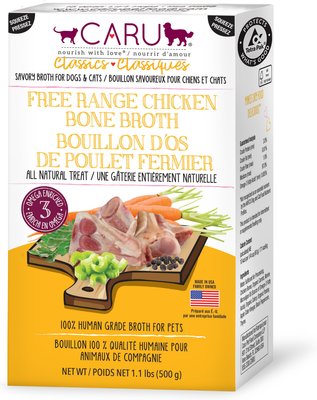 Caru Free Range Chicken Bone Broth Human-Grade Dog & Cat Wet Food Topper, slide 1 of 1