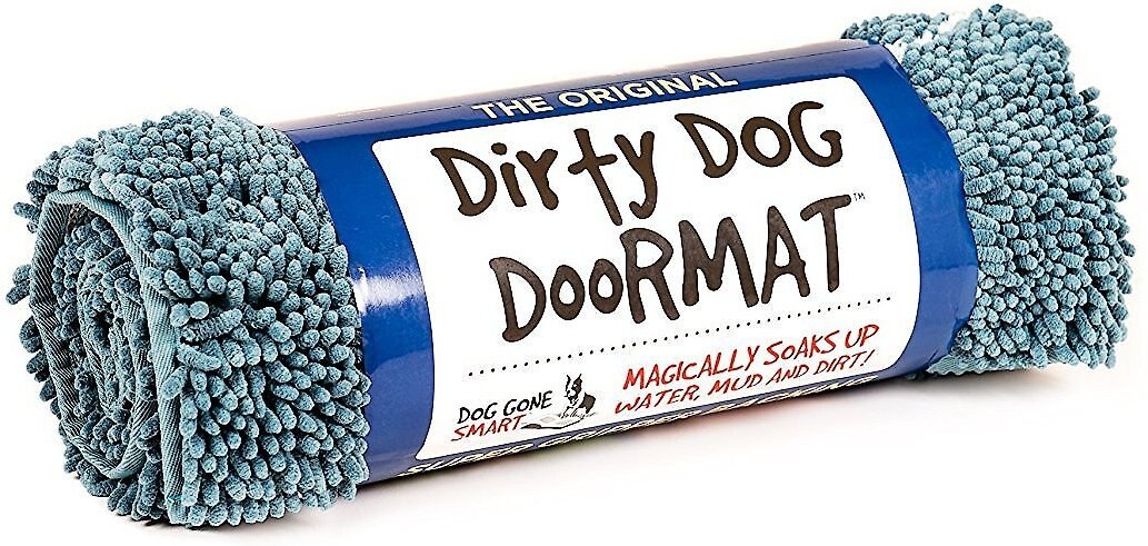 DOG GONE SMART Dirty Dog Doormat, Pacific Blue, Medium - Chewy.com