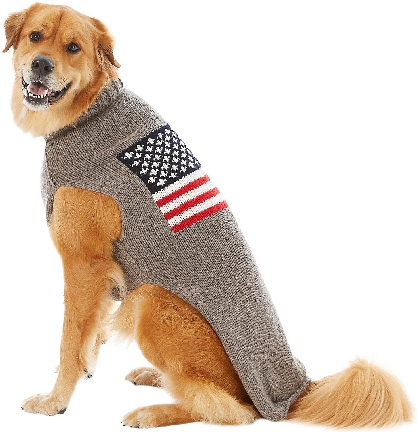 3XX-Large Chilly Dog American Flag Dog Sweater 