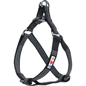 Pawtitas Nylon Reflective Step In Back Clip Dog Harness, Black, X-Small: 11 to 15-in chest