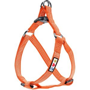 Pawtitas Nylon Reflective Step In Back Clip Dog Harness, Orange, Small: 15 to 22-in chest