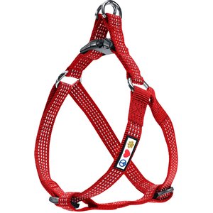 Pawtitas Nylon Reflective Step In Back Clip Dog Harness, Red, Small: 15 to 22-in chest