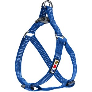 Pawtitas Nylon Reflective Step In Back Clip Dog Harness, Blue, Small: 15 to 22-in chest