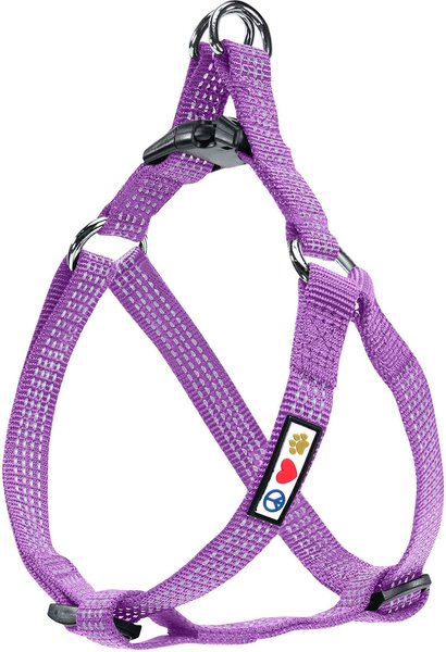 Pawtitas Nylon Reflective Step In Back Clip Dog Harness, Purple Orchid, Medium: 20 to 28-in chest slide 1 of 8